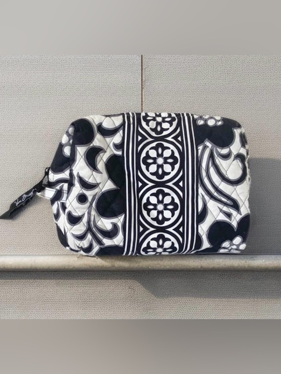 Vera Bradley Handbags - VEra Barely  Large Black & White Patterned Cosmetic Pouch
